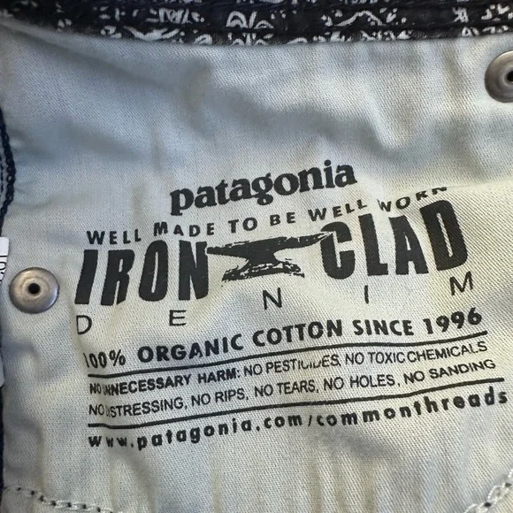 Patagonia Dark Blue Denim Pants Women’s Low-Rise Cargo Jeans Organic Cotton 26 - Picture 4 of 5